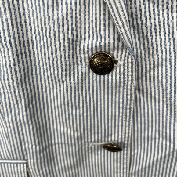 J. Crew Schoolboy Blazer Seersucker Nautical Stripe - Picture 7 of 12